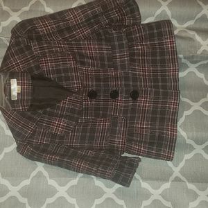 PLAID BLAZER LADIES LG